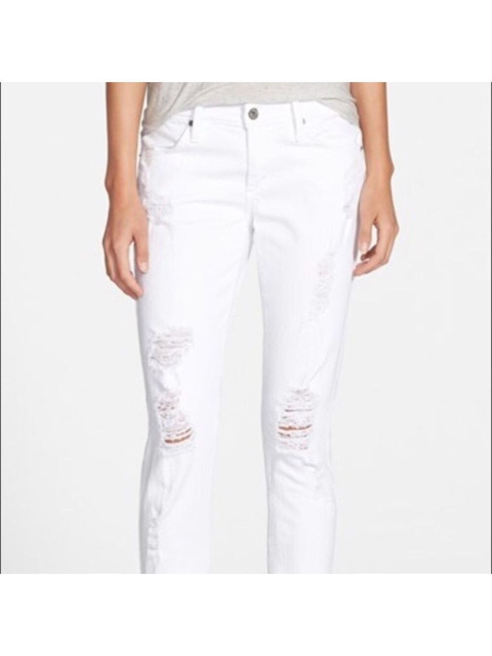 Just Black Distressed Skinny Jeans